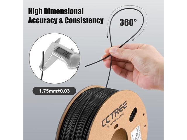 CCTREE ABS Filament 1.75mm, 1kg Spool, Dimensional Accuracy ±0.03mm, ABS+ 3D Printer Filament Plus, High Strength & Heat Resistance 3D Printing...