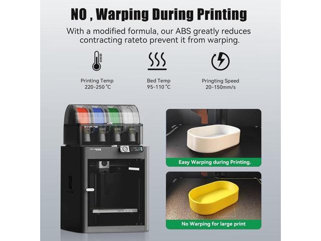 CCTREE ABS Filament 1.75mm, 1kg Spool, Dimensional Accuracy ±0.03mm, ABS+ 3D Printer Filament Plus, High Strength & Heat Resistance 3D Printing...