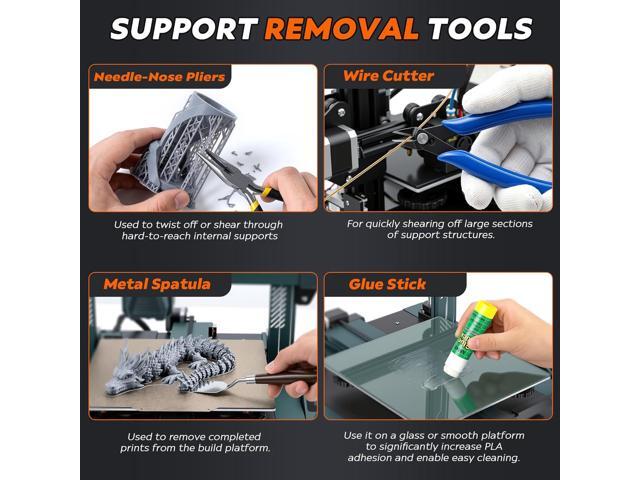 45 Pieces 3D Printer Tools Kit, 3D Printing Accessory Includes Deburring Tool, Digital Caliper, Art Knife Set, Tube Cutter, Storage Bag Suitable...