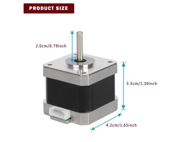 (Pack of 4pcs) NEMA17 Stepper Motor High Torque Bipolar DC Step Motor Kit by MOTOU