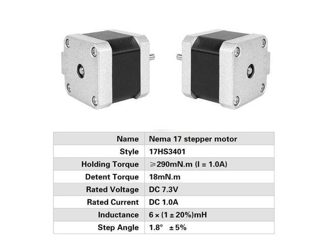 (Pack of 4pcs) NEMA17 Stepper Motor High Torque Bipolar DC Step Motor Kit by MOTOU