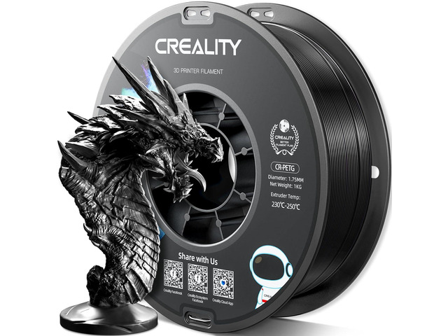 Official Creality PETG 3D Printer Filament 1.75mm 1KG (2.2lbs), High Precision, Strong Toughness, Odorless, Better Flow, Moistureproof 3D Printing...