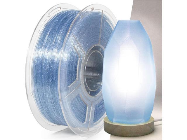 3D Printer PLA Filament Transparent Gradient 1.75mm High Light Transmittance 3D Printing Filament,Print Speed 30-100mm/s PLA Filament,Glitter Clear...