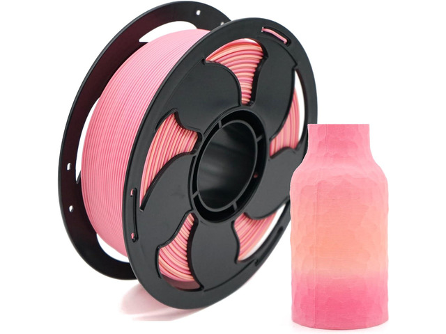 Matte Gradient Rainbow Spring 1.75mm PLA Filament for 3D Printer High Speed 500mm/s, 1kg (2.2lbs) Spool 3D Printing PLA Filament Rod Fit Most FDM...
