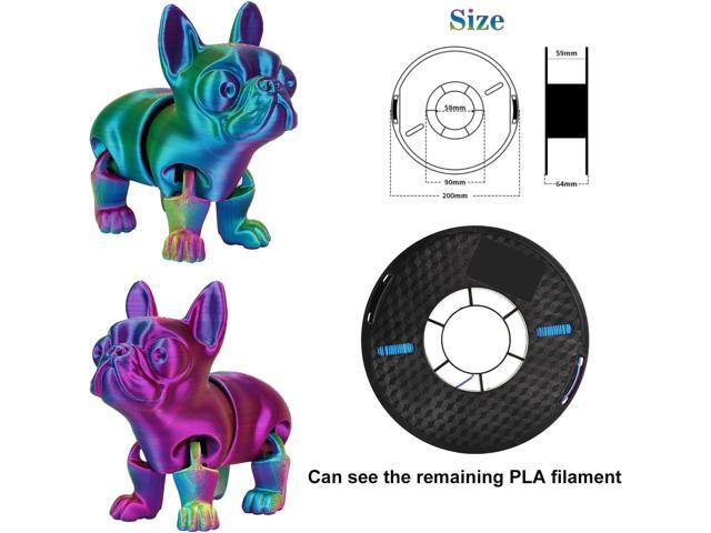 Kingroon PLA Filament, Multicolor Silk PLA Filament, Tri Color 3D Printer Filament, 1.75 mm, Dimensional Accuracy +/- 0.03 mm, 1kg Spool(2.2lbs),...