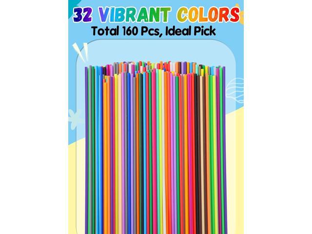 Biubee 32 Colors 3D Pen Filament Refills Compatible with 3Doodler Start+ Only - Safe & Low Temperature PCL, 2.5mm 3D Printer Doodler Pen Refill...