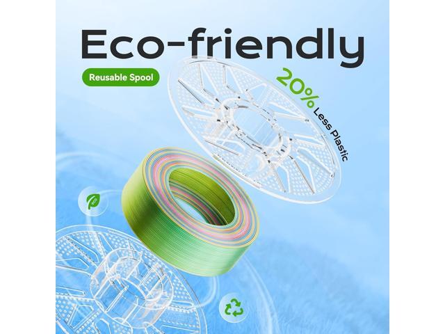 Chitu Systems Conjure Tricolor Silk PLA 3D Printer Filament, 2KG Spool (4.4lbs), 1.75mm Filament, Dimensional Accuracy +/-0.02mm, Silk 3D Printing...