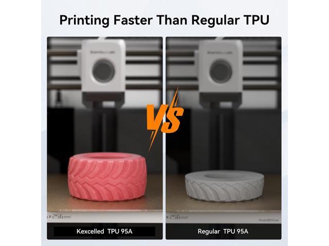 kexcelled High Speed TPU Filament 1.75mm,Yellow TPU 95A HF Flexible Soft 3D Printer Filament,1 kg Spool (2.2lbs), Excellent Elasticity,Fit Most 3D...