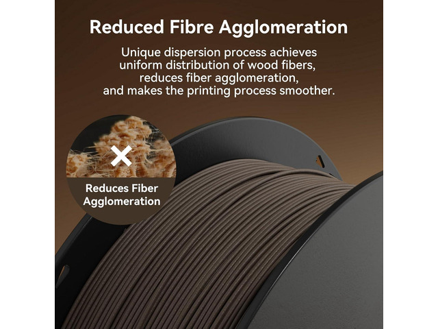 kexcelled Wood PLA Filament 1.75 mm Birch, Real Wood PLA 3D Printer Filament, Real Natural Wood Fiber, Dimensional Accuracy +/- 0.03 mm, 1 kg Spool...