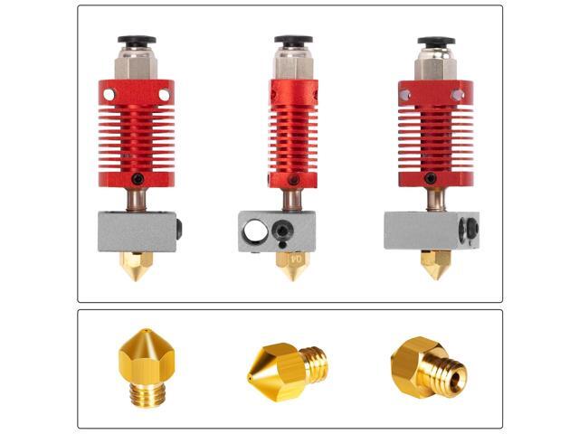 TRONXY MK10 Extruder Hot End Kit, 3D Printer Nozzles 0.4mm with Aluminum Heating Block, NTC 3950 100K Ohm Thermistor, 1M PTFE Teflon Tube...