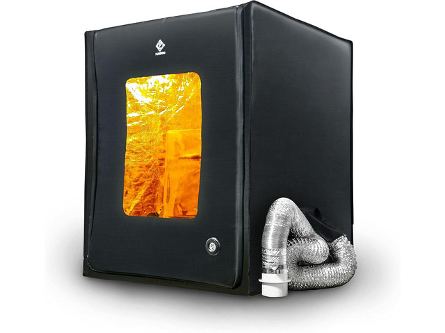 3D Printer Enclosure with Ventilation Kit & LED Lighting Thermal Insulation Cover & Fume Extraction Tent for FDM/DLP/SLA/LCD 3D Printers(Size 700 *...