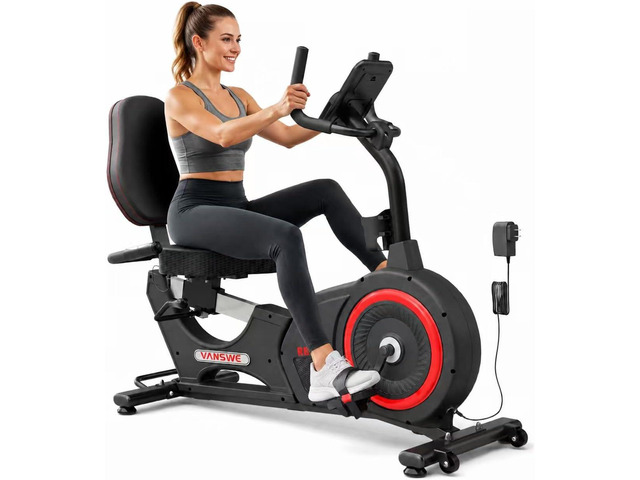 VANSWE Recumbent Exercise Bike, Recumbent Stationary Bikes for Home 400 LBS Weight Capacity, Exercise Bike for Home Seniors with Smart App and...