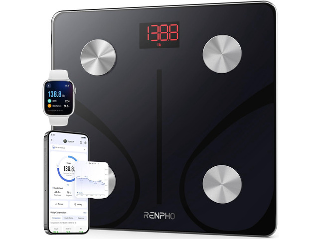 RENPHO Smart Scale for Body Weight, FSA & HSA Eligible, Bathroom Digital Scale with BMI, Body Fat, Bluetooth Fitness Equipment Sync with Apps,...