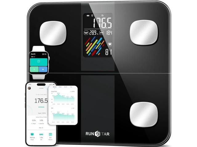 RunStar Smart Scale for Body Weight and Fat Percentage, High Accuracy Digital Bathroom Scale with Large Display for BMI Heart Rate 22 Body...