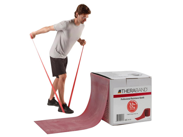 THERABAND Resistance Band, Red, Medium, 50-Yard Roll, Latex, Elastic Band for Exercise, Physical Therapy, Yoga, Pilates, Stretching, Home Workouts,...