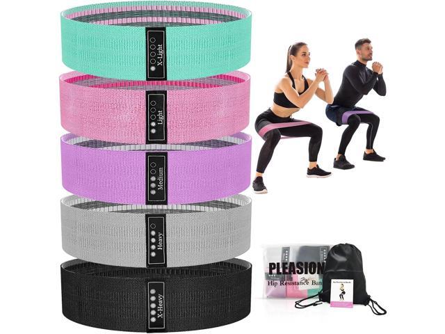 Fabric Resistance Bands for Working Out, 5 Levels Booty Bands for Women Men, Cloth Workout Bands Resistance Loop Exercise Bands for Legs Butt at.
