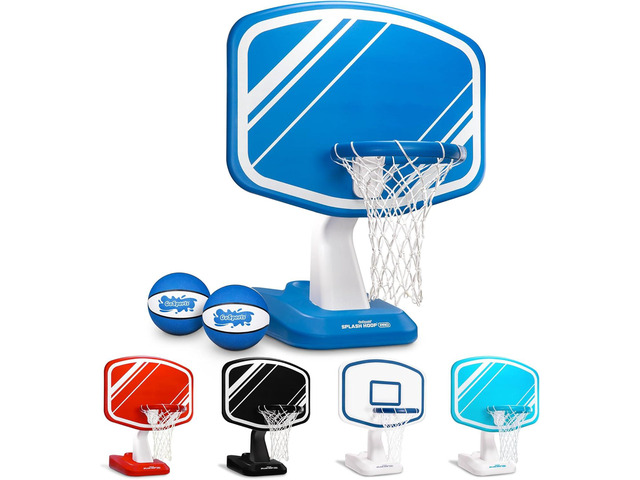 GoSports Splash Hoop PRO Pool Basketball Game Modern Poolside Basketball Hoop with Backboard, Ball & Pump Swimming Pool Basketball Hoop for...