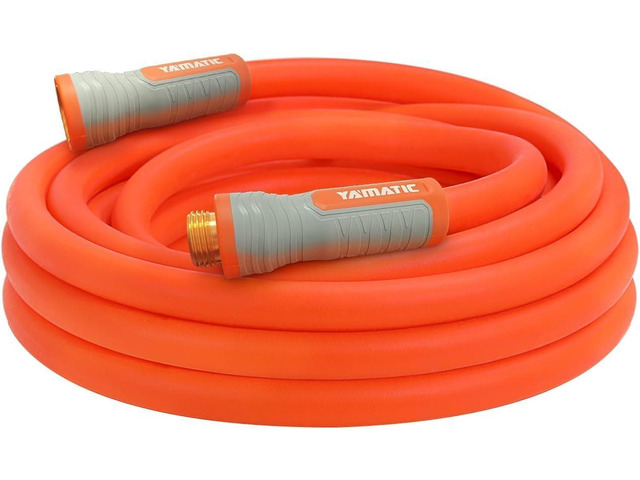 YAMATIC Heavy Duty Garden Hose 5/8 in x 30 ft with Swivel Fitting, Super Flexible Water Hose, All-weather, Lightweight, Burst 600 PSI