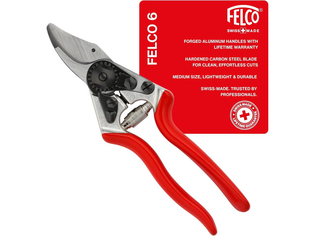 Felco F6 Pruning Shears 7.7' Swiss-Made Garden Clippers for Medium Hands Hand Pruners for Gardening Garden Tool Cutter with Precision Bypass...