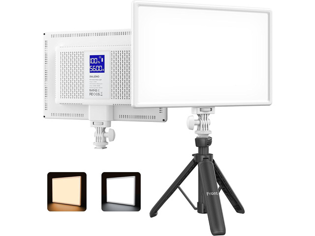RALENO Led Video Light, Built-in 8000mAh Battery 2500-6500K CRI95+ 0-100% Brightness Adjustment on Camera Light, for Vlog Lighting Video Conference...