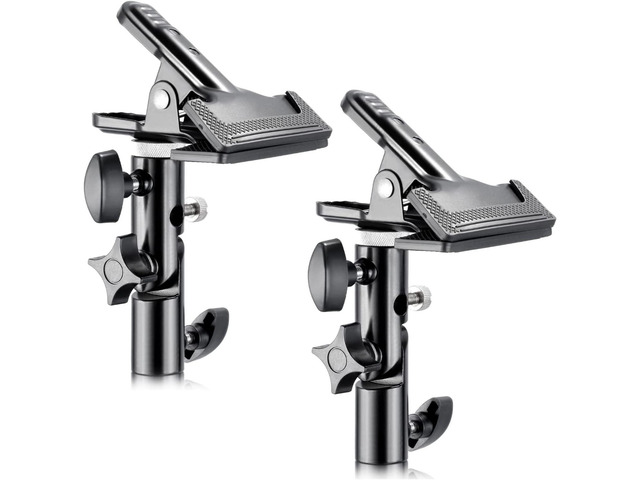 Neewer 2 PCS Photo Studio Heavy Duty Metal Clamp Holder with 5/8' Light Stand Attachment for Reflector