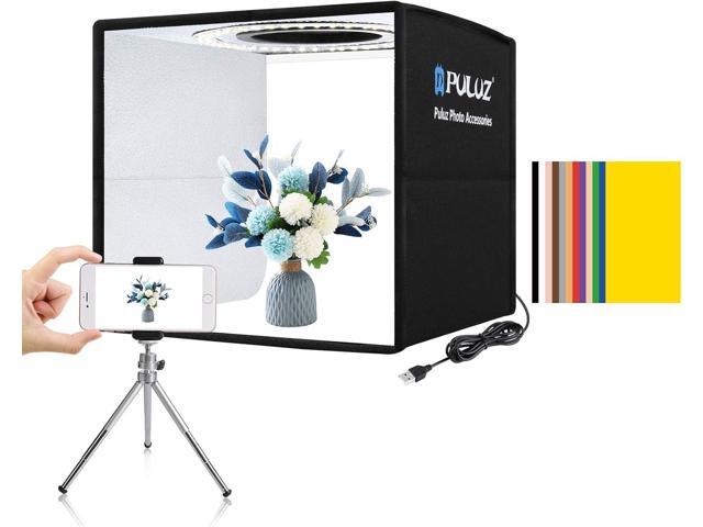 PULUZ Mini Photo Studio Light Box, Photo Shooting Tent kit, Portable Folding Photography Light Tent with CRI >95 104pcs LED Light & 6 Kinds...