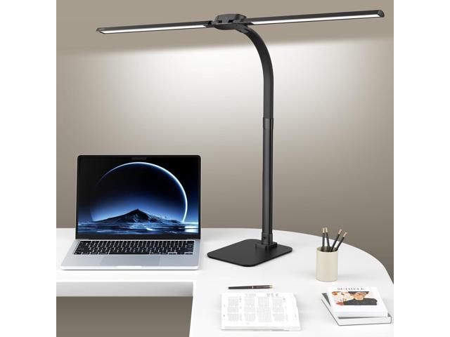 Desk Lamp with USB Charging Port for Home Office 24w Architect Remote Base Dual Task Led Light Modern 5 Color Modes Dimmable Adjustable Gooseneck.