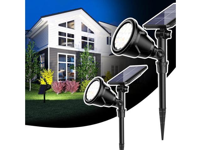 ROSHWEY Solar Spot Lights Outdoor - 600LM Spotlights Waterproof Outside Flood Lighting for Driveway Backyard Patio Garden Landscape Deck Garage...
