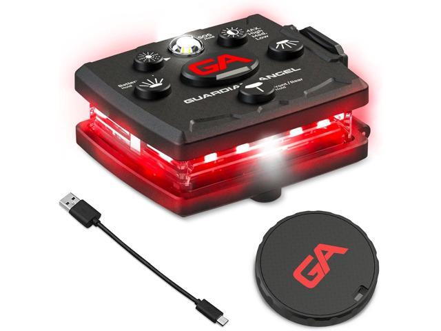 Guardian Angel Micro Series Safety Light, Beacon Device (Red Front & Red Rear) Rechargeable, Magnetic & Hands-Free Wearable LED Light for Dog.