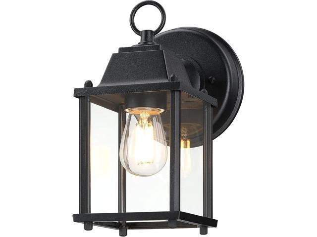 LIT-PaTH Outdoor Wall Lantern, Wall Sconce as Porch Lighting Fixture, E26 Base, Aluminum Housing Plus Glass, Water-Proof and Outdoor Rated, ETL.