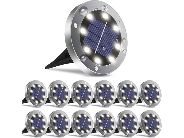 OULONGER 4.6inch Solar Lights Outdoor Waterproof,12Pack Solar Lights for Outside,Solar Garden Lights Landscape Lighting for Patio Pathway Lawn Yard...