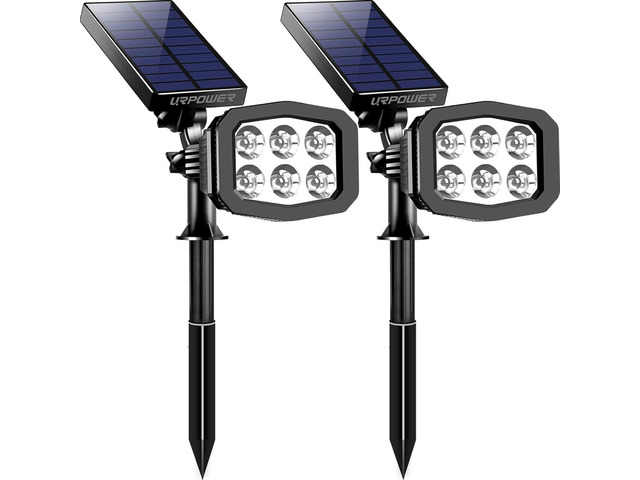 URPOWER Solar Lights Outdoor 2-in-1 Waterproof Solar Spotlight Auto On/Off Wall Lights Pathway Lights Landscape Lighting for Yard Garden Pool -...
