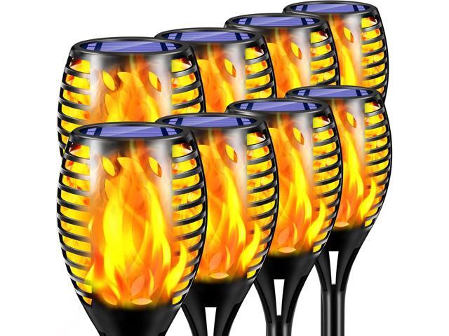 TomCare 8 Pack Outdoor Solar Lights Flickering Flames Torch Decorative Garden Lights Solar Powered Waterproof Lighting for Garden Patio Yard Landscape
