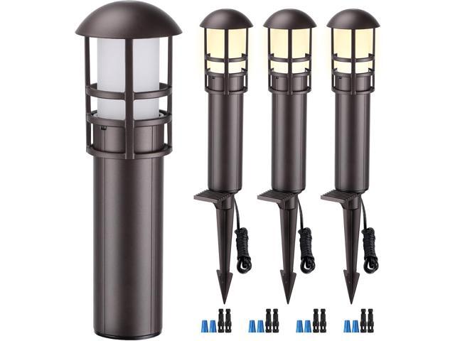 LEONLITE Low Voltage Landscape Pathway Lights 3W Landscape Lighting 12-24V LED Bollard Path Lights Wired CRI90+ Aluminum Pathway Lighting for...