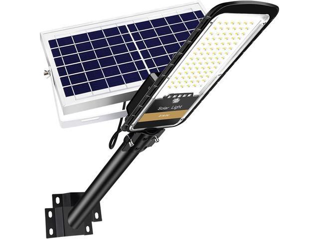 RuoKid Solar Street Lights Outdoor Lamp, 16000lm IP67 Waterproof Light with Anti Broken Remote Control Mounting Bracket, Dusk to Dawn Security Led...