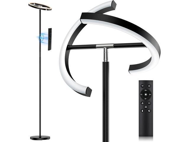 SIBRILLE LED Floor Lamp - Rotatable Standing Lamp with Touch & Remote Control, 3000-6000K, 22W Modern Floor Reading Light, Dimmable Corner...