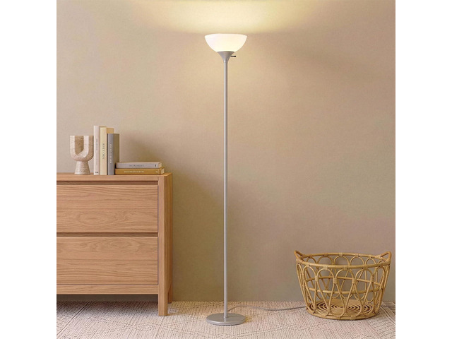 Brightech Sky Dome Dimmable LED Floor Lamp, Torchiere Floor Lamp for Living Room, Bedroom, & Office Tall Torch Standing Lamp for Reading, Modern...