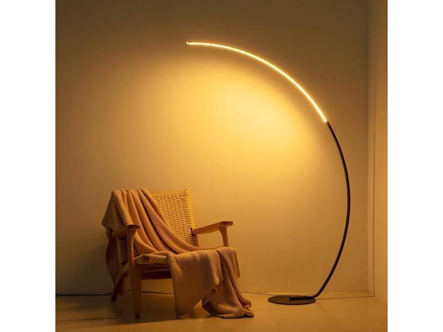 NUÜR Arc Floor Lamp, 67' Tall Black Gold LED Modern Standing Floor Lamp with Remote Control, Arched Bright Floor Lamps for Living Room Bedroom.