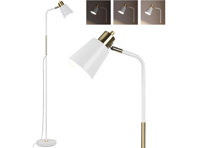 LALISU Floor Lamp, Industrial Floor Lamps for Living Rooms Rustic Farmhouse Reading Standing Floor Lamp Adjustable Metal Heads Indoor Task Lighting.