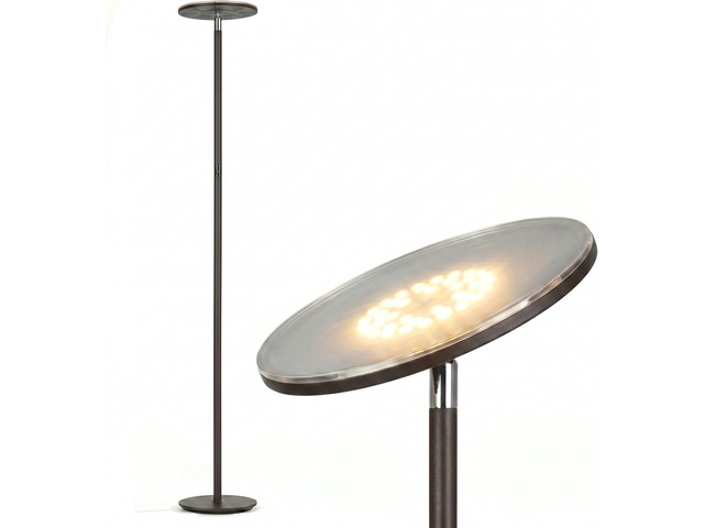 Brightech Sky Flux Dimmable LED Floor Lamp Super Bright Floor Lamp with 3 Light Modes for Living Room, Office Torchiere Standing Touch-Lamp, Tall...