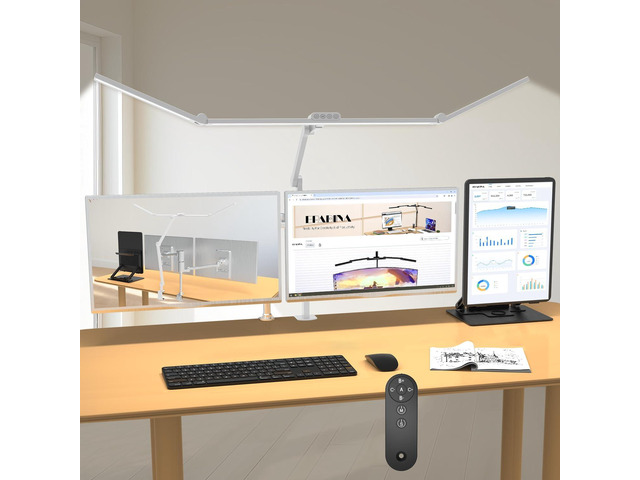EPABINA 36W Ultra Bright Architect Desk Lamp with Clamp, Tall Overhead Rotatable Led Desk Light for Home Office, 47Inch Long Adjustable Monitor...