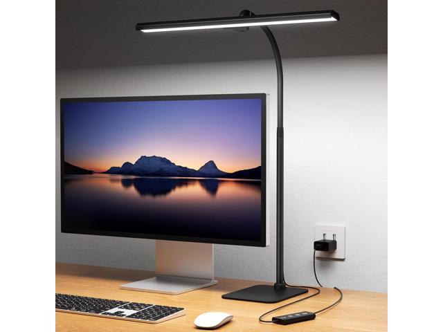 Kary LED Desk Lamps for Home Office, Tall Desk Light with Base, Flexible Gooseneck Adjustable 5-Level Dimmable Brightness & Color, Height Architect.