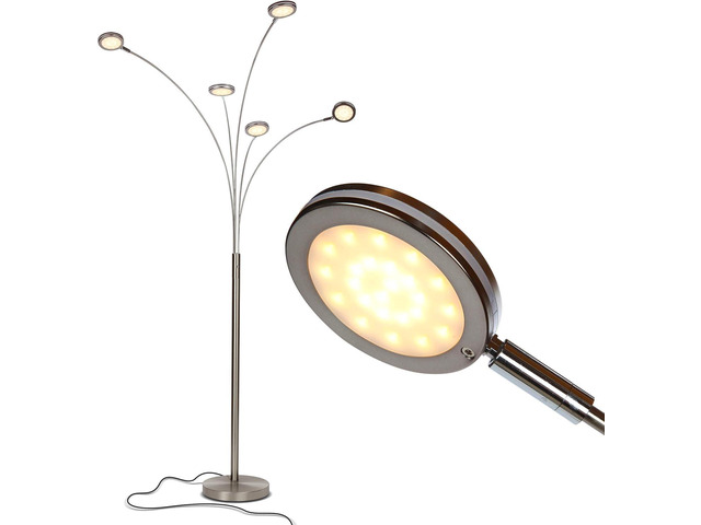 Brightech Orion Arc Floor Lamp for Living Room, Tree Floor Lamp with 5 Adjustable Arms, Multi-Head Standing Lamp with Flexible Rotating LEDs for...