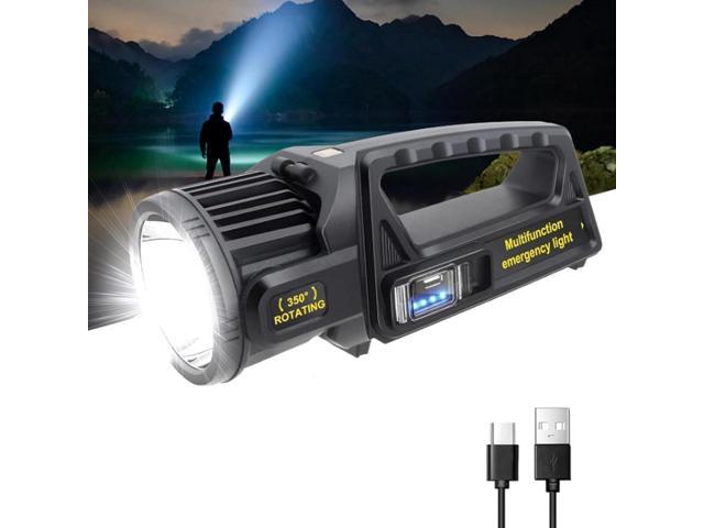 1300000 L Spotlight, Rechargeable Led Spotlight Flashlight with 350° Rotate Head, 9 Modes Super Bright Spot Lights Outdoor Handheld, IPX6...