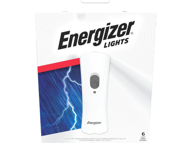 Energizer Auto-On LED Flashlights Rechargeable (6-Pack) for Home Power Failure, Plug in LED Flashlight for Power Outage, Night Light, Hurricane...