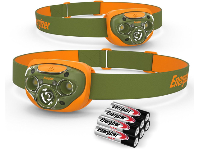 Energizer LED Headlamp PRO (2-Pack), IPX4 Water Resistant Headlamps, High-Performance Head Light for Outdoors, Camping, Running, Storm, Survival...