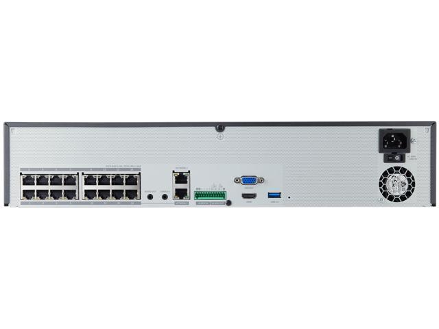 Hanwha Techwin XRN-1620SB1 8K NVR with 16 Channels and up to 24 TB Storage