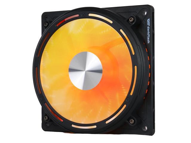 darkFlash EXPLORE DE8 120mm PWM ARGB Case Fans 3-Pack - Normal Blade - High Airflow - Hydro Bearing - 5V ARGB Sync - Black