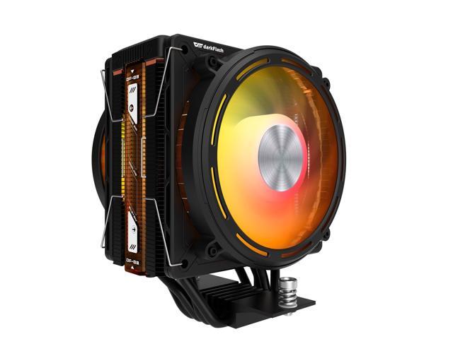 darkFlash EXPLORE E400 PLUS CPU Air Cooler with Dual 120mm PWM Fans, Dot Matrix LED Display, 4 Direct Contact Copper Heat Pipes, 235W TDP, 5V ARGB...