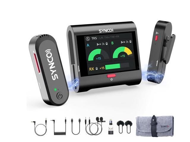 SYNCO Audio G3 PRO Wireless Lavalier Microphone Kit Crystal-Clear Audio for Smartphones & DSLR Cameras